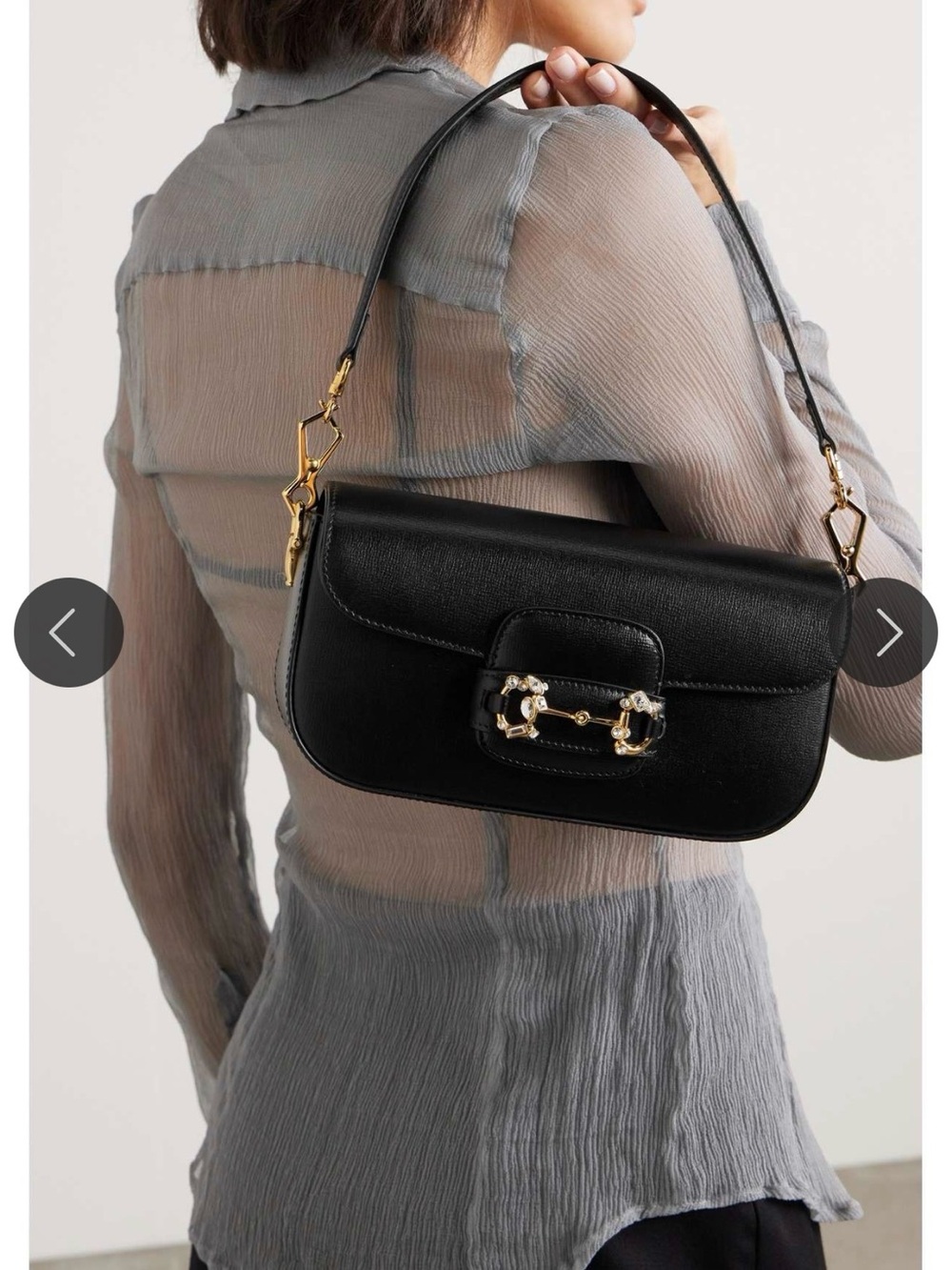 Limited Gucci crystal horsebit 1955 bag